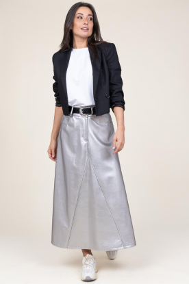 Look Metallic faux leather skirt Gloria