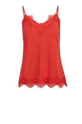 CC Heart | Top with lace details Puck | red
