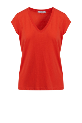 CC Heart | T-shirt with V-neck Vera | red