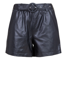 Est'Seven | Leather shorts Trinity | black