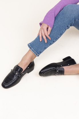 Toral | Loafers met studs Suzanna | zwart