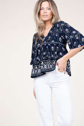 ba&sh |  Top with print Narry | blue