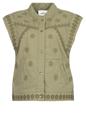 ba&sh |  Embroidered waistcoat Mina | green 