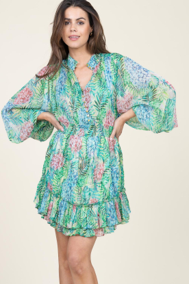 Ibana |  Lurex dress with print Dax | green