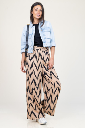 Aaiko |  Pants with print Frederique | natural
