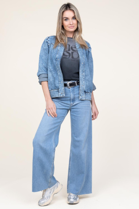 Co'Couture | Non-stretch wide leg denim jeans Fame | blauw
