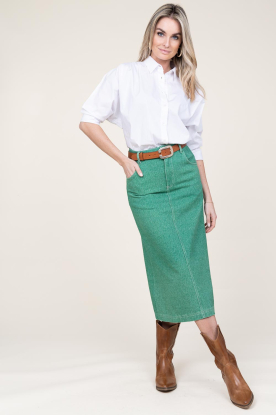 American Vintage |  Denim skirt Tineborow | green