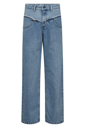 Co'Couture | Non-stretch straight leg jeans Denim | blauw