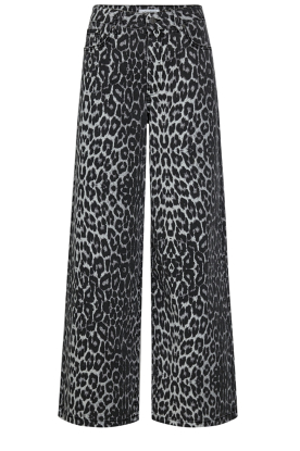 Co'Couture |Leopard denim broek Leo | dierenprint