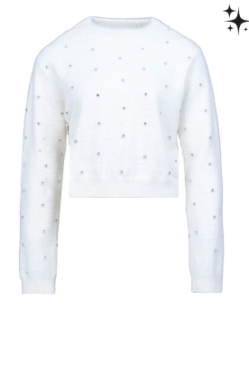 Suncoo | Soft sweater with rhinestones Pailla | natural