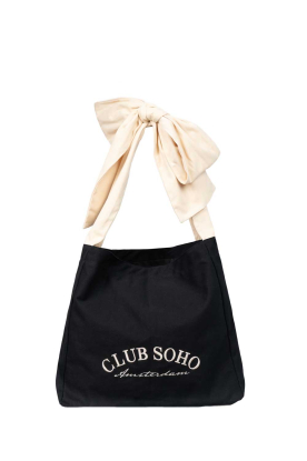 Club Soho |  Club Soho shopper with adjustable strap | black 