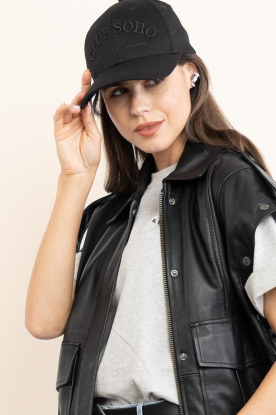 Club Soho |  Club Soho cap with logo Monique | black 