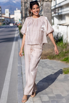Look Shimmer top with bow detail Simo