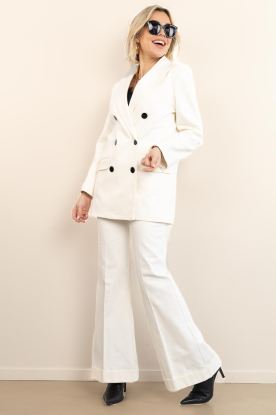 Bad Habits |  Wide leg flared trousers Chiara | natural 