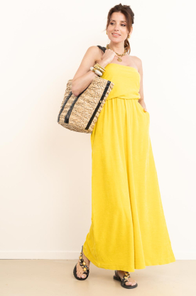 Speezys |  Terry strapless maxi dress Fien | yellow 