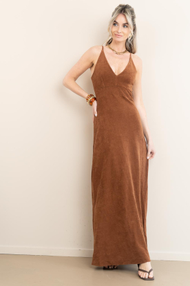 Speezys |  Terry maxi dress Mara | brown 