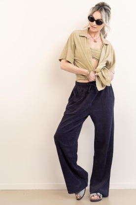Speezys |  Terry wide leg pants Mel | black 
