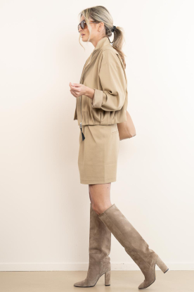 Toral | Suède knielaarzen Sofia | taupe 