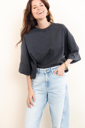 American Vintage |  Boxy T-shirt Afoma | black 