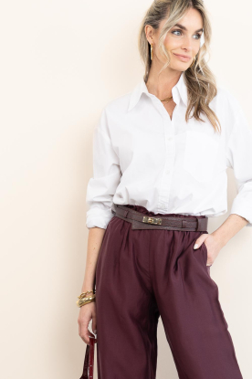 Little Soho | Leren riem Mandy | bordeaux 