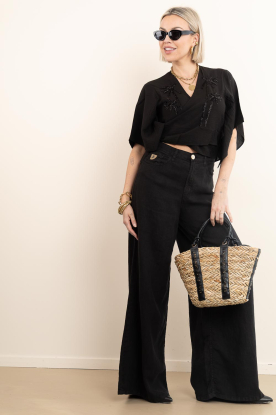 Look Wrap top with beads Mallorca