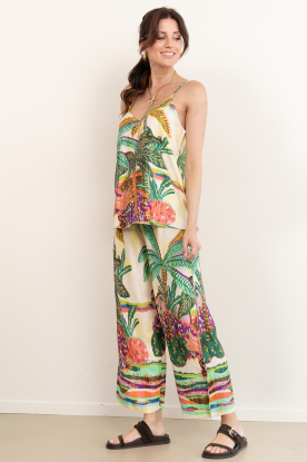 Look Top with print Palmeras
