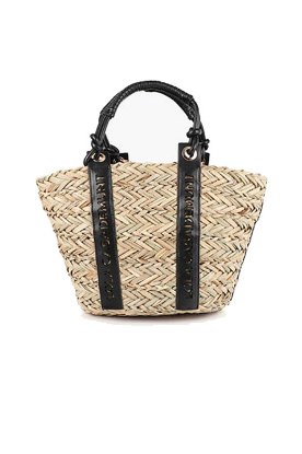 Lola Casademunt |  Lined rattan shopper Azuel Mini|  brown 