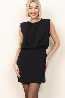 Co'Couture |  Pleated mini dress Falcon | black 