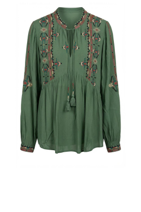 ba&sh | Top met borduursels Tilt | groen 