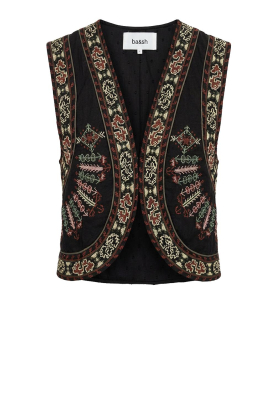ba&sh |  Waistcoat with embroidery Fosca | dark blue 