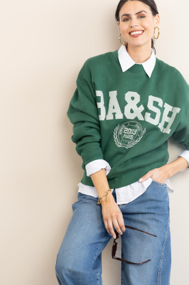 ba&sh |  Sweater with logo Fenja | green 