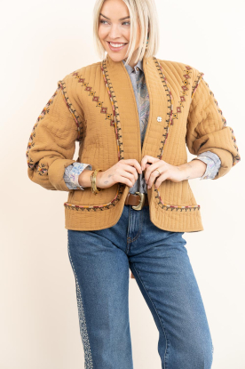 ba&sh |  Padded jacket with embroidery Cocoon | camel 