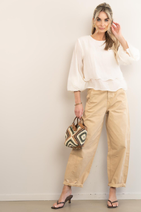 Look Lyocell top met pofmouwen Tilly