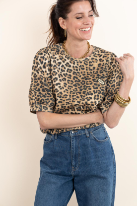 Janice |  Sweater with leopard print Corey | animal print 