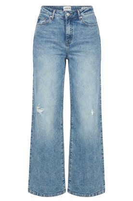 Janice |  Mid waist wide leg jeans Cash | blue 