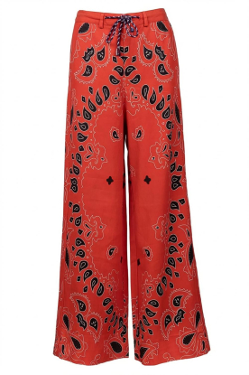 Badits |  Bandana print pants Almu | red 