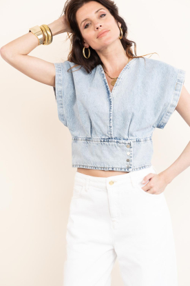 Est'Seven |  Denim top pfeiffer | blue 