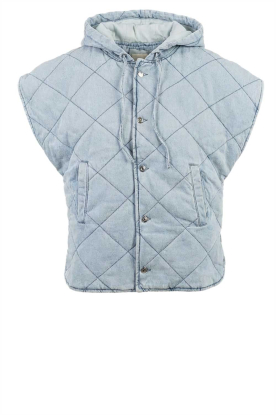 Est'Seven |  Quilted denim body warmer Noelle | blue 