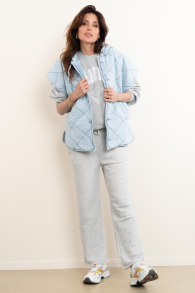 Look Quilted denim body warmer Noelle