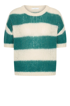 by-bar |  Soft striped sweater Nino | green 