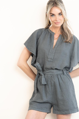 by-bar |  Linen short June | black 