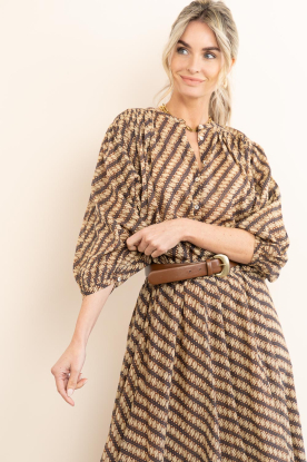 by-bar |  Blouse with print Becky | brown 