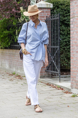 by-bar | Barrel jeans Begum | wit 