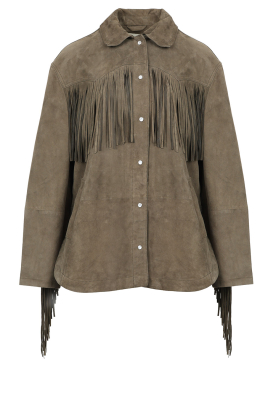 Alter Ego |  Suede blouse/jacket Ginny | dark green 