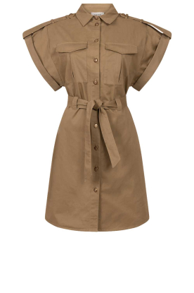 Aaiko |  Mini dress with bow belt Joyce | green 