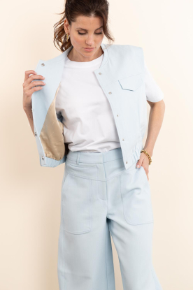 Aaiko |  Waistcoat with elastic waistband Olivia | blue 