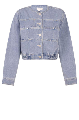 Aaiko |  Denim cropped jacket Fallon | blue 