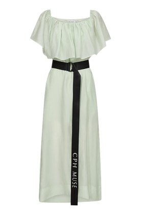 Copenhagen Muse |  Off-shoulder maxi dress Molly | light green 