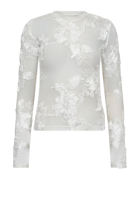Copenhagen Muse | Mesh top met bloemen Flow | naturel 