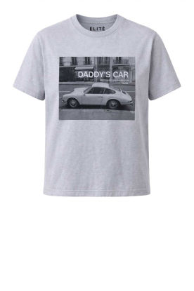 Elite Paris |  Washed T-shirt with print Car | grey 